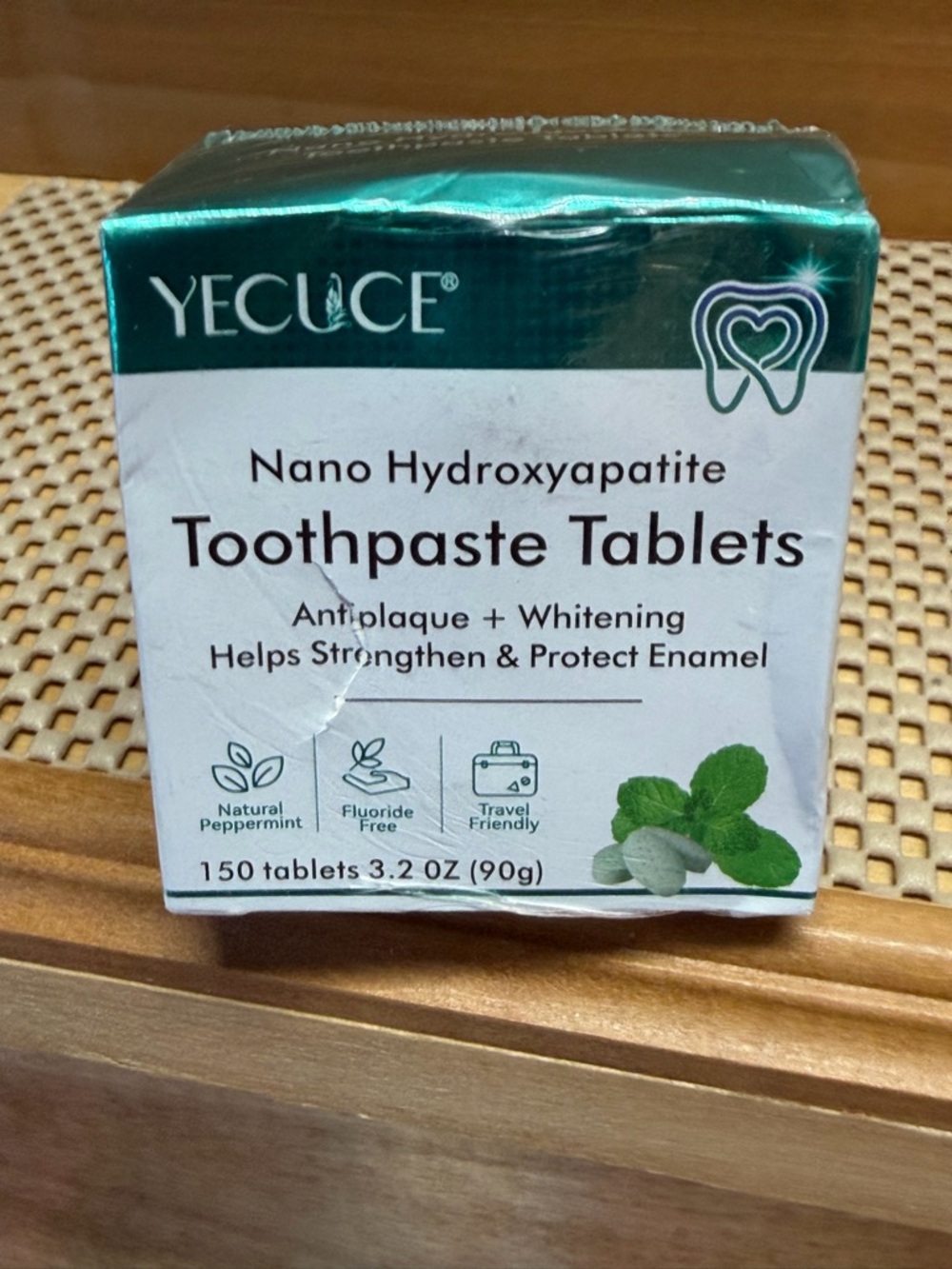 Nano Hydroxyapatite Toothpaste Tablets - Green Peppermint